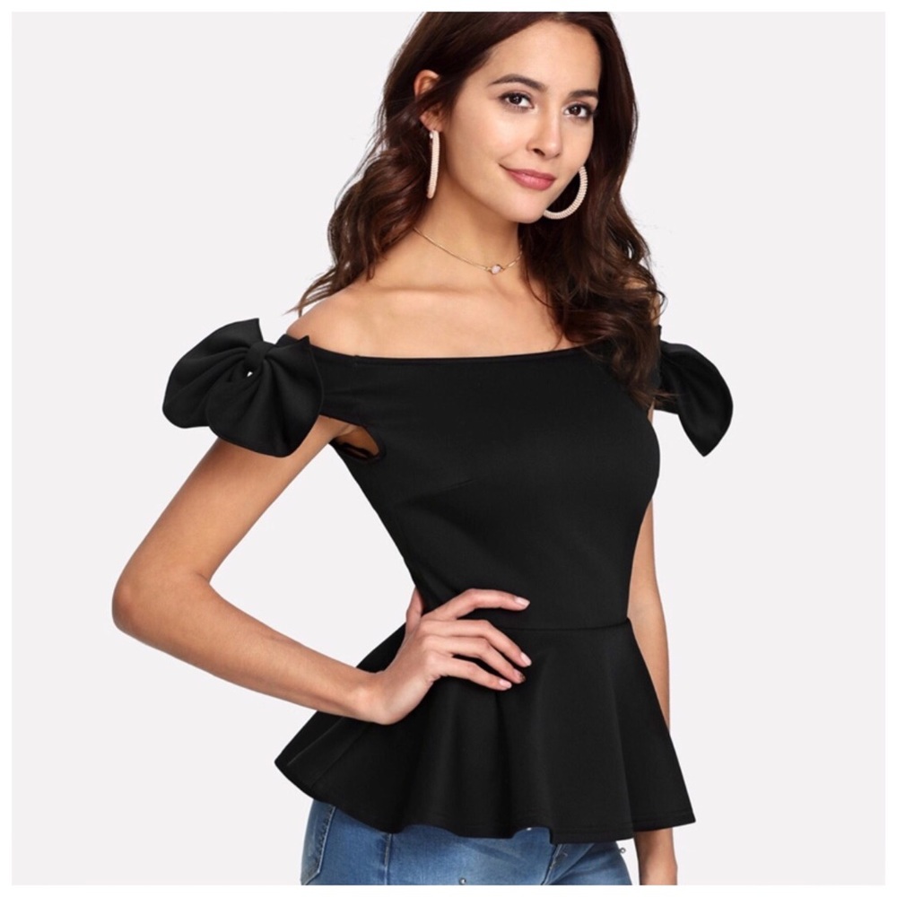 Off The Shoulder Bow Top - Picture 2 of 4